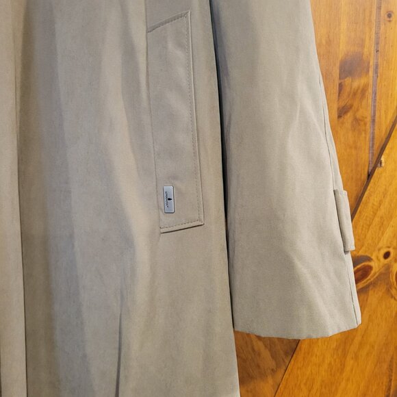 Vintage London Fog Hooded Trench Coat Women’s Plus 24W Tan, Faux Suede Insulated - Picture 2 of 12